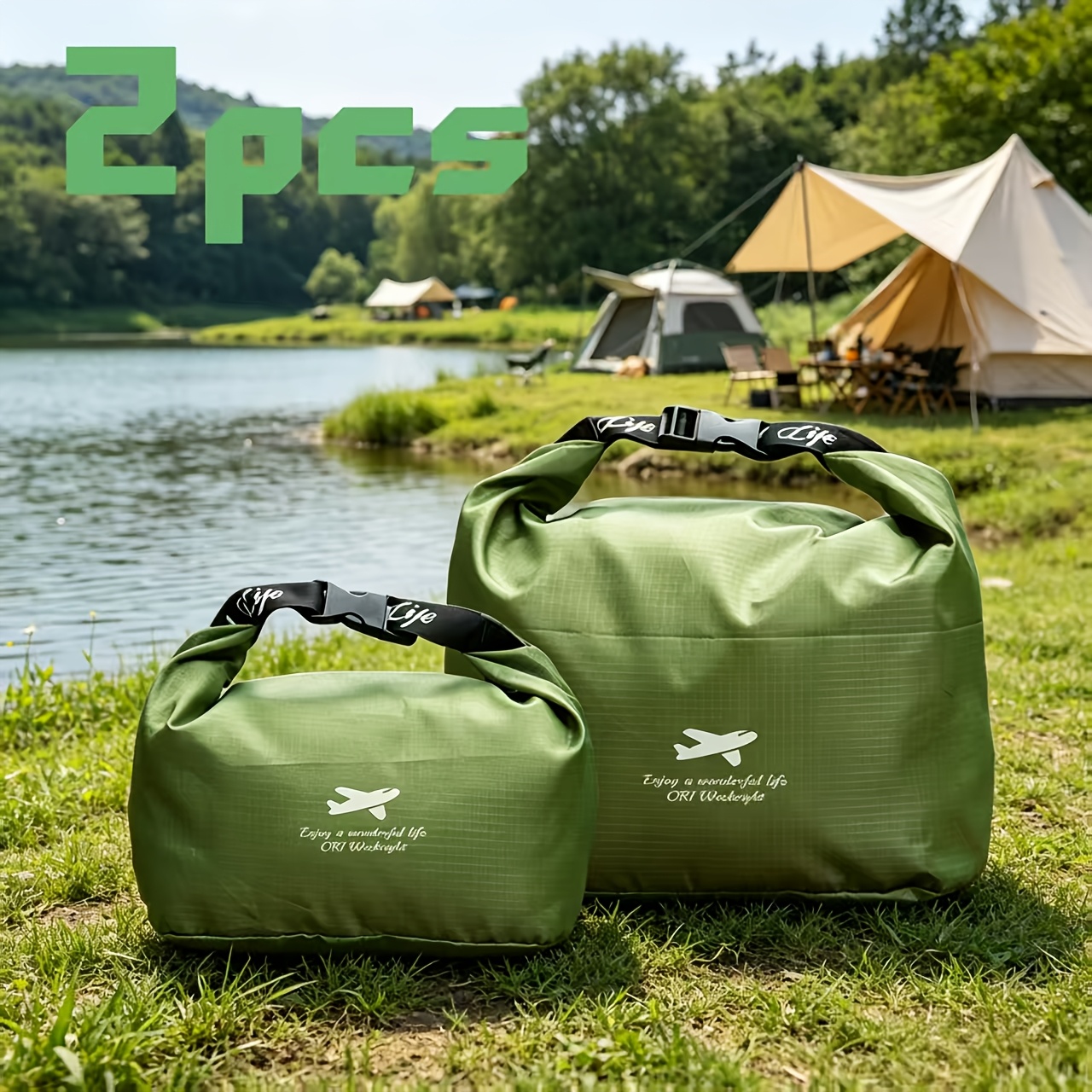Outdoor Camping Glamping Share - 2pcs Ultra Light Foldable Storage Bag