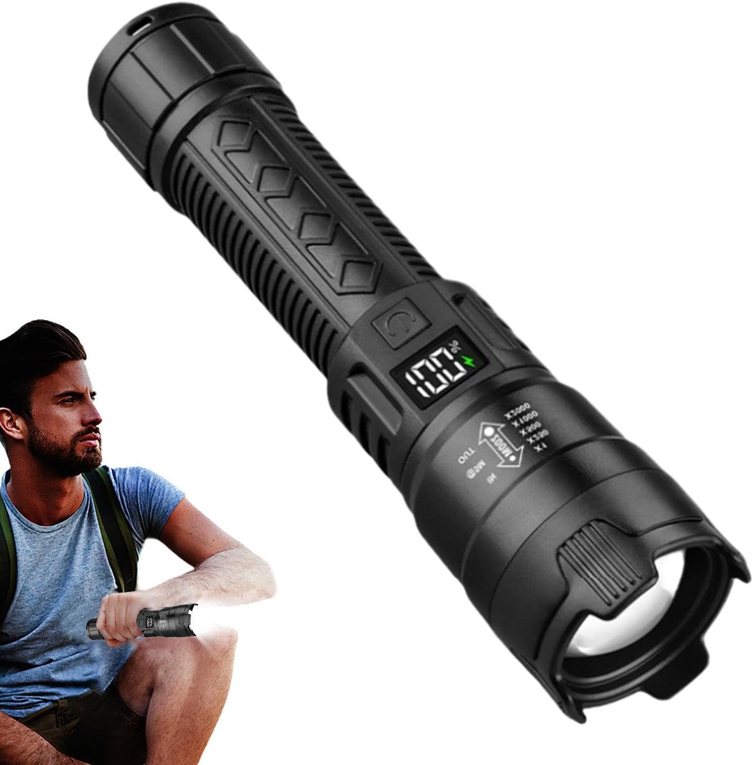 Outdoor Camping Decor - Tactical LED Flashlight 2000LM USB Rechargeable