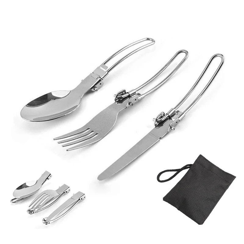 Outdoor Camping Glamping Share - 1-10PCS Foldable Camping Fork Knife Spoon