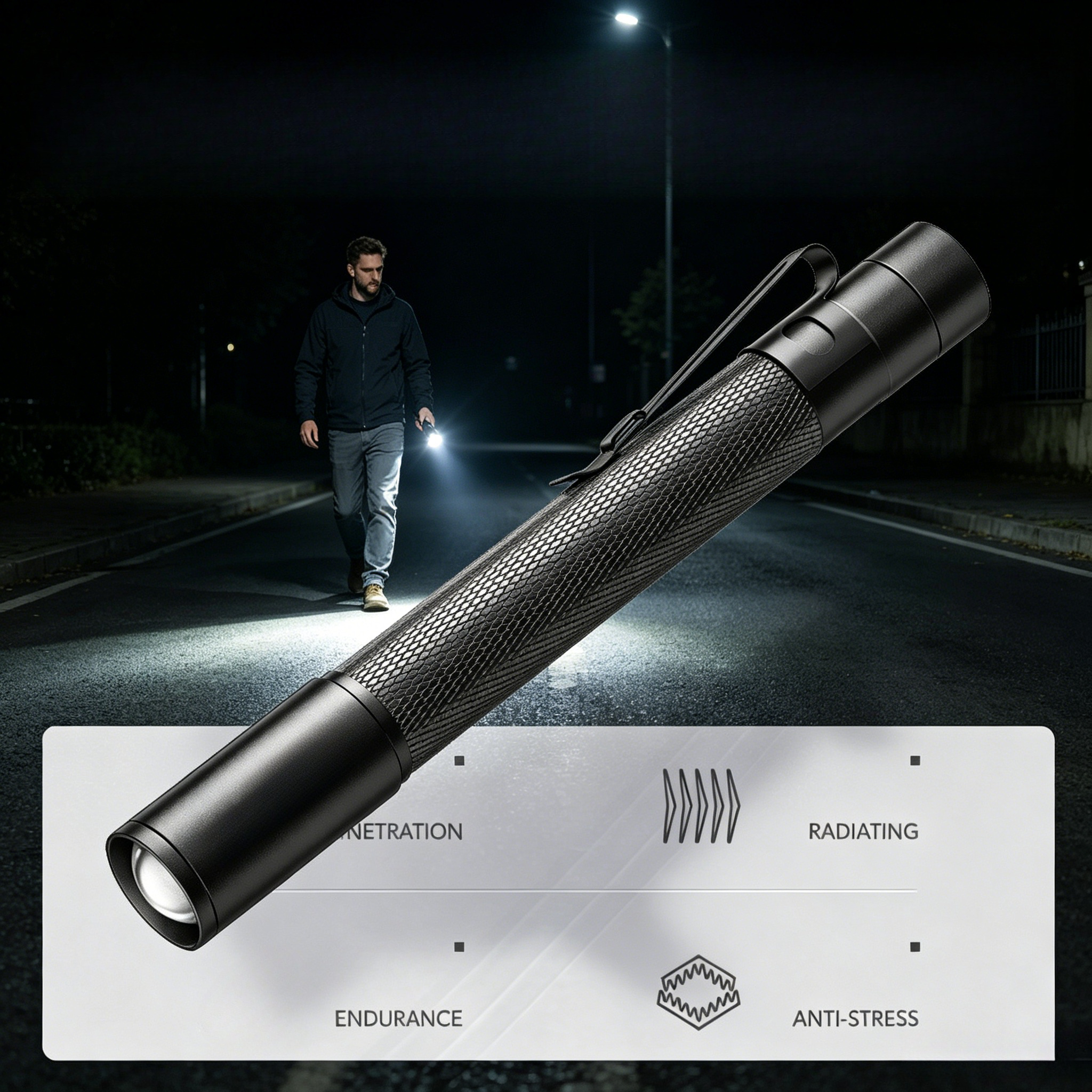 Outdoor Camping Decor - Aluminum Alloy Mini LED Pen Flashlight