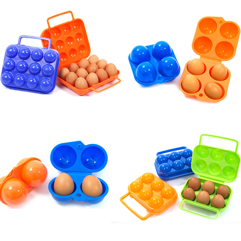 Outdoor Camping Bin - 2/4/6/12 Grid Egg Storage Box Container
