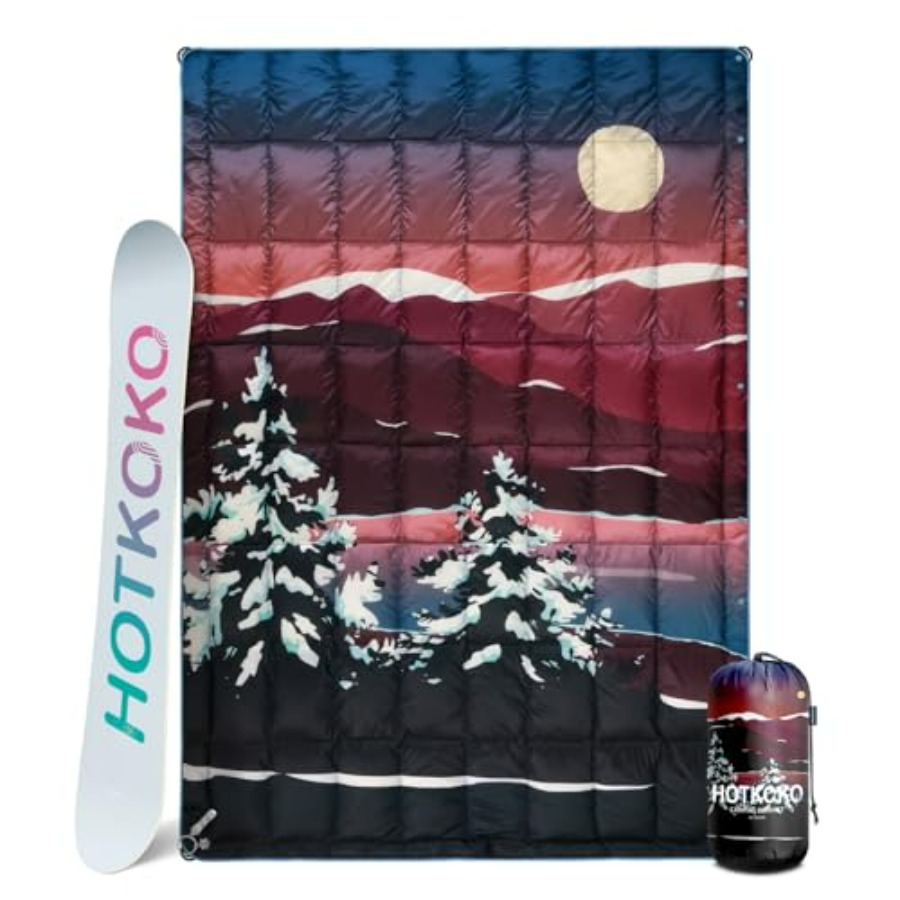 Outdoor Camping Blanket - Down Camping Blanket for Outdoor Travel,