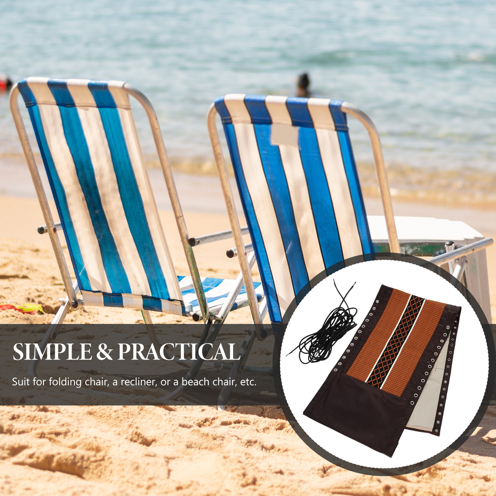Outdoor Camping Folding Chair - 1Set Premium Chair Cloth for Repairing