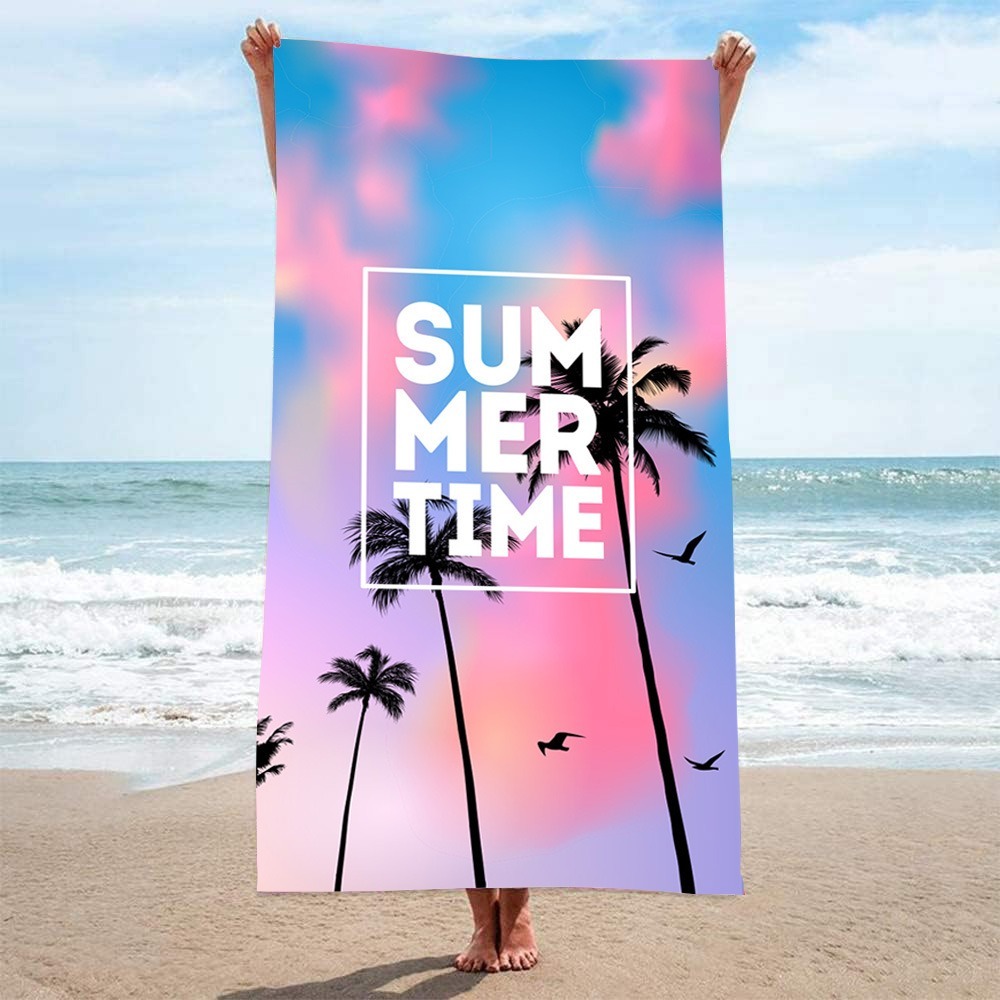 Letter Palm Tree Beach Towel 1 - Camp Towel Microfiber incelemesi ve fiyatı