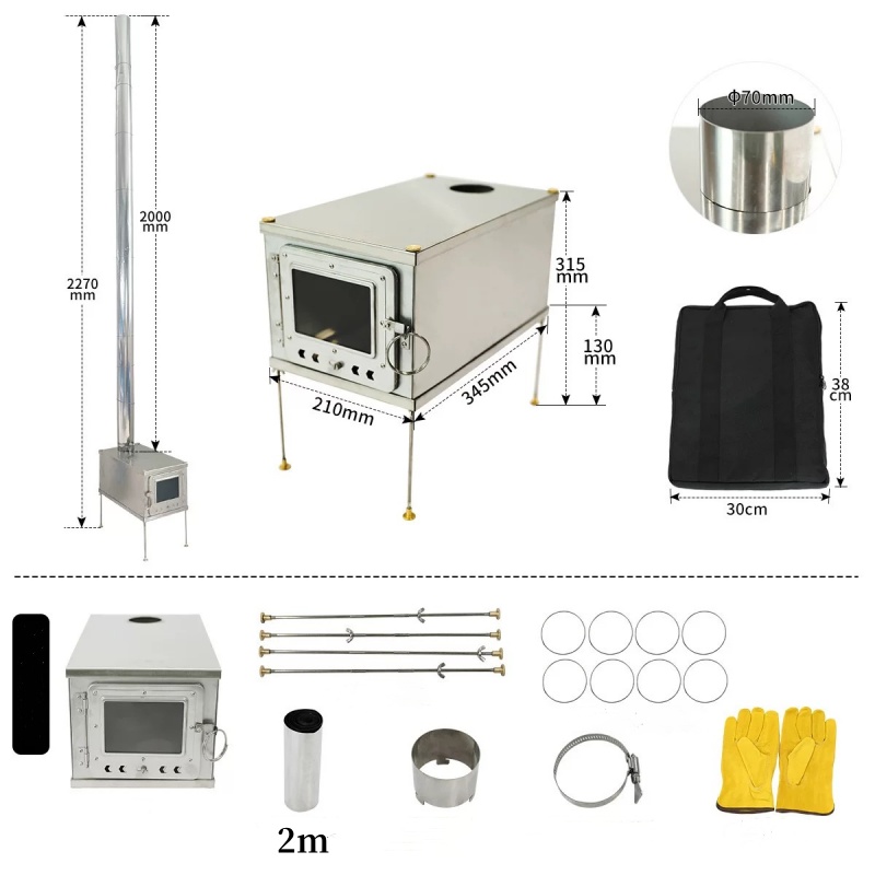 Foldable  Tent Stove Lightweig - Outdoor Camping Wood Burning Stove incelemesi ve fiyatı