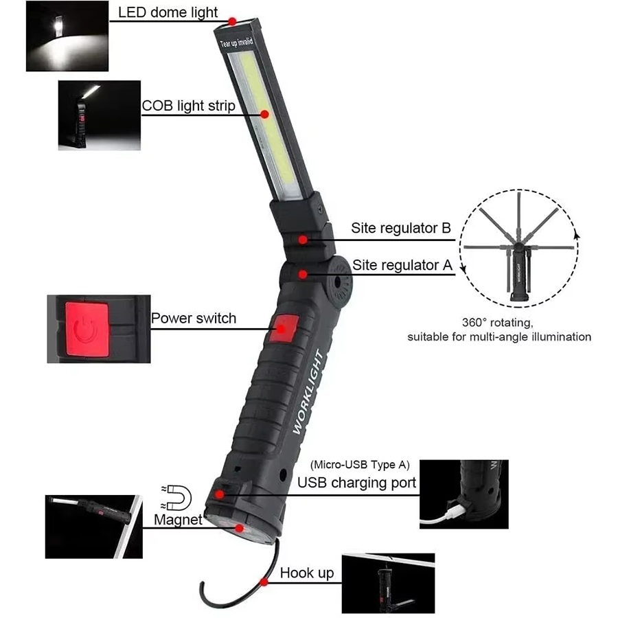 Portable LED Flashlight with M - Outdoor Camping Decor incelemesi ve fiyatı