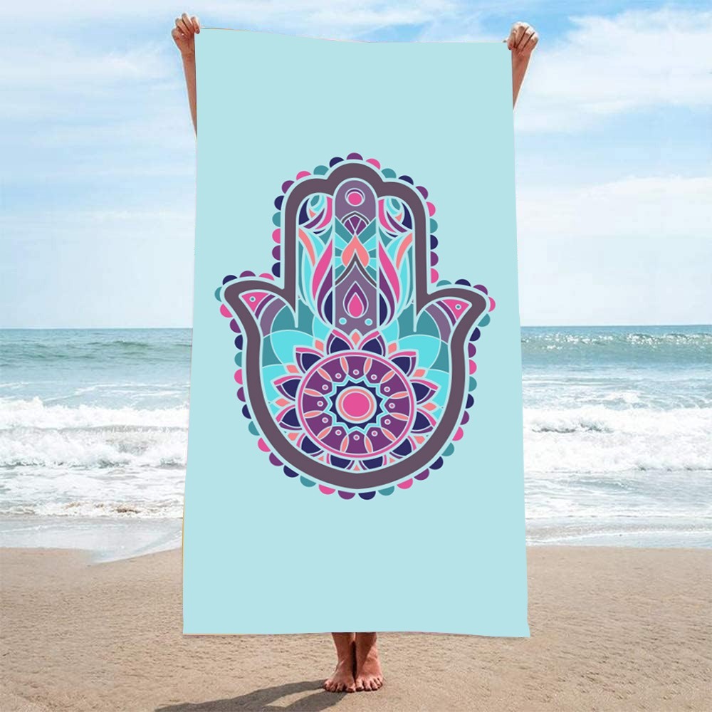 HAMSA Pattern Beach Towel27x55 - Camp Towel Microfiber incelemesi ve fiyatı