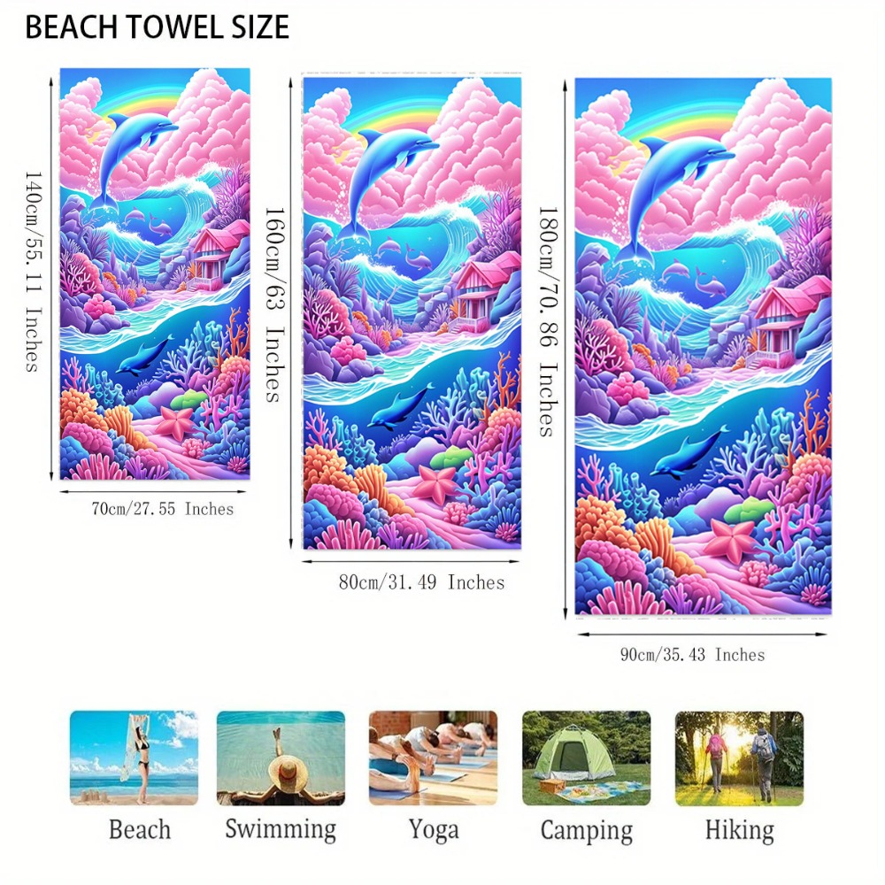 27.5x55inch Blue Ocean Jellyfi - Camp Towel Microfiber incelemesi ve fiyatı