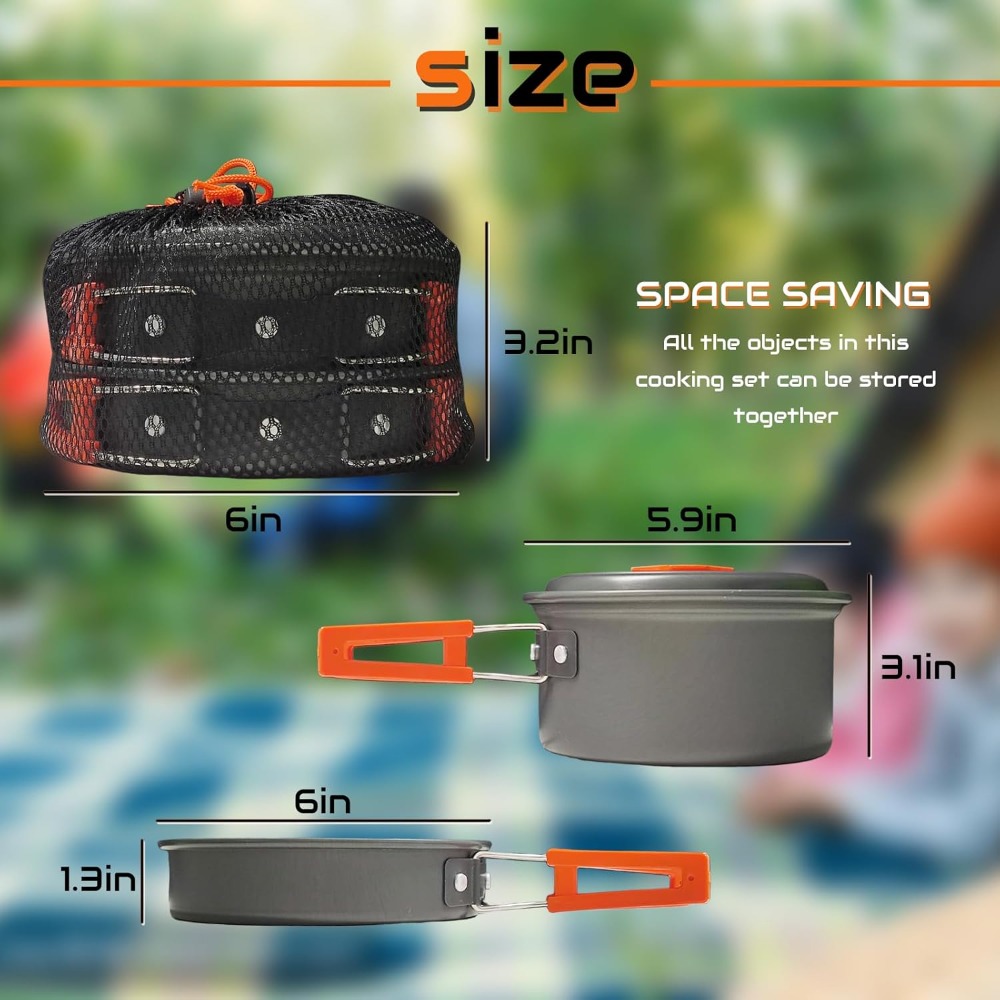 7Pcs Camping Pan Set - Backpac - Survival Kit incelemesi ve fiyatı
