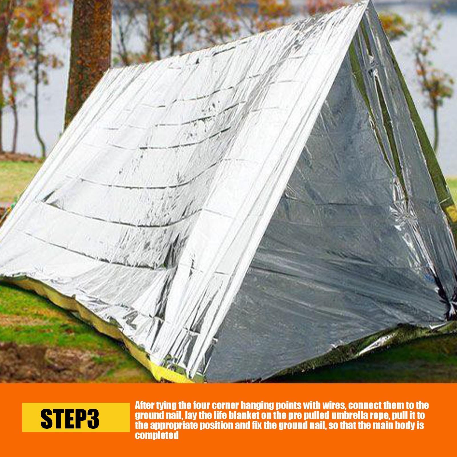 1PC Emergency Blanket Windproo - Survival Kit incelemesi ve fiyatı
