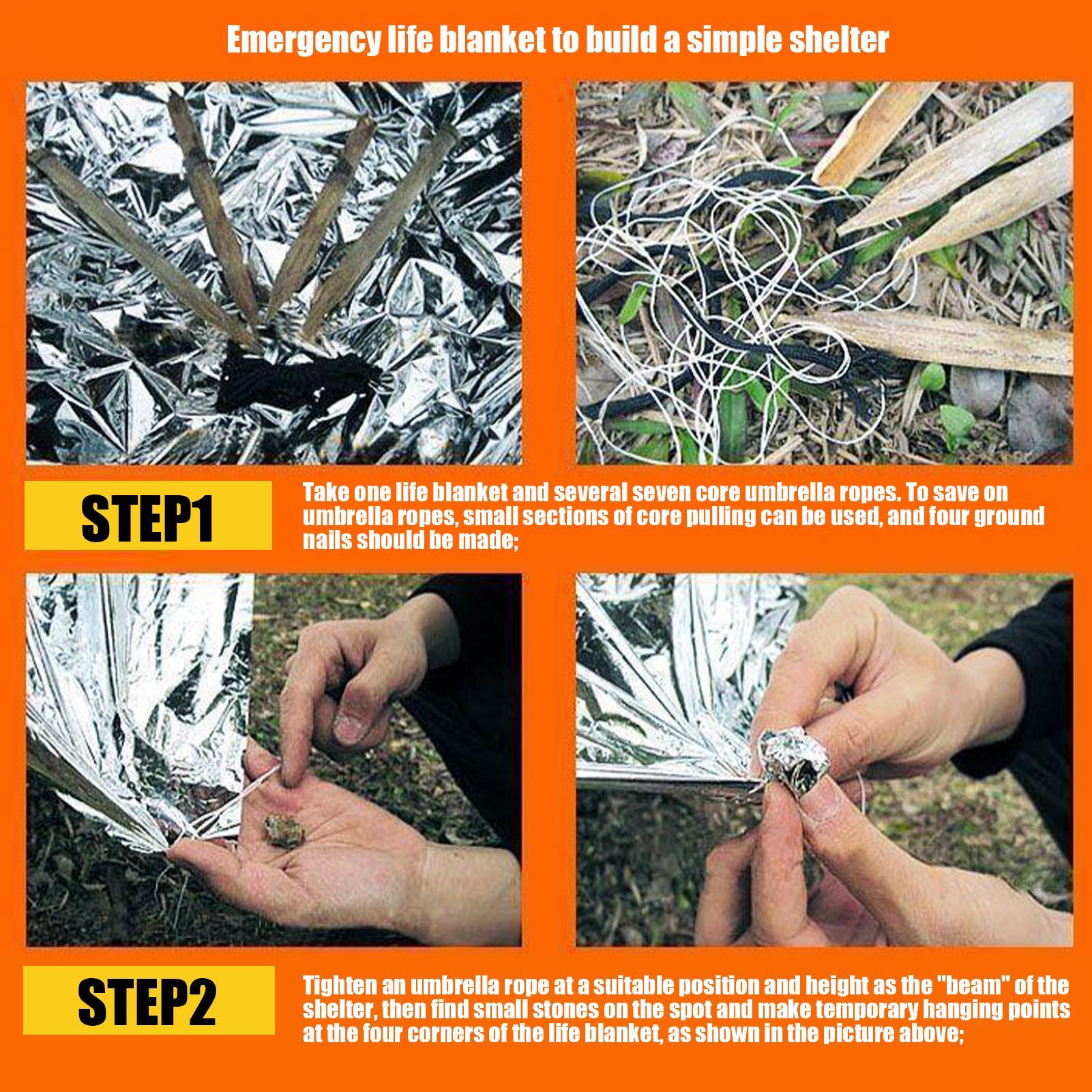 1PC Emergency Blanket Windproo - Survival Kit incelemesi ve fiyatı