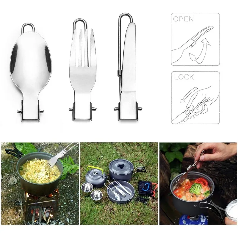 1-10PCS Foldable Camping Fork  - Outdoor Camping Glamping Share incelemesi ve fiyatı