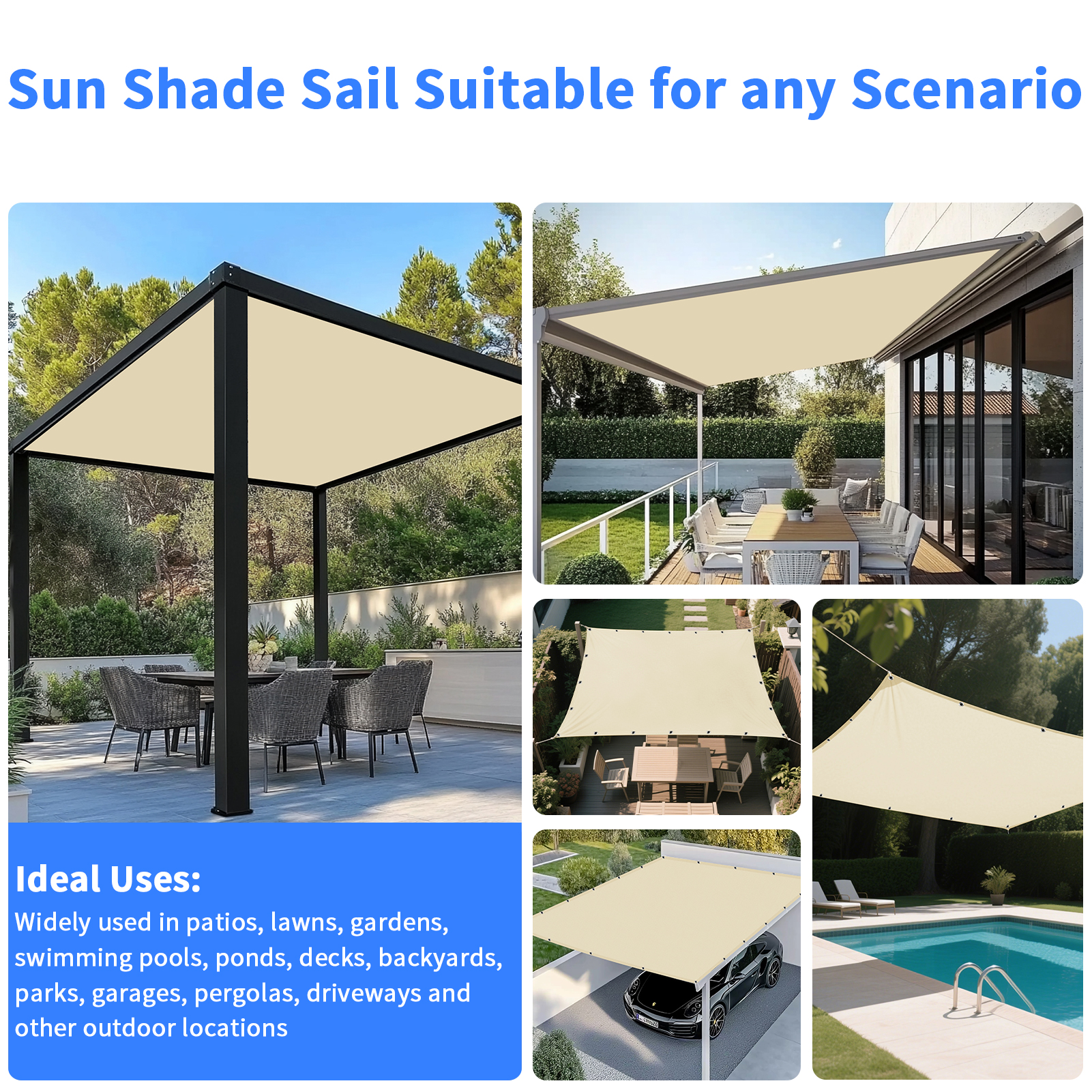 5x4m 4x3m 3x2m Garden Sun Shad - Outdoor Camping Tent Waterproof incelemesi ve fiyatı