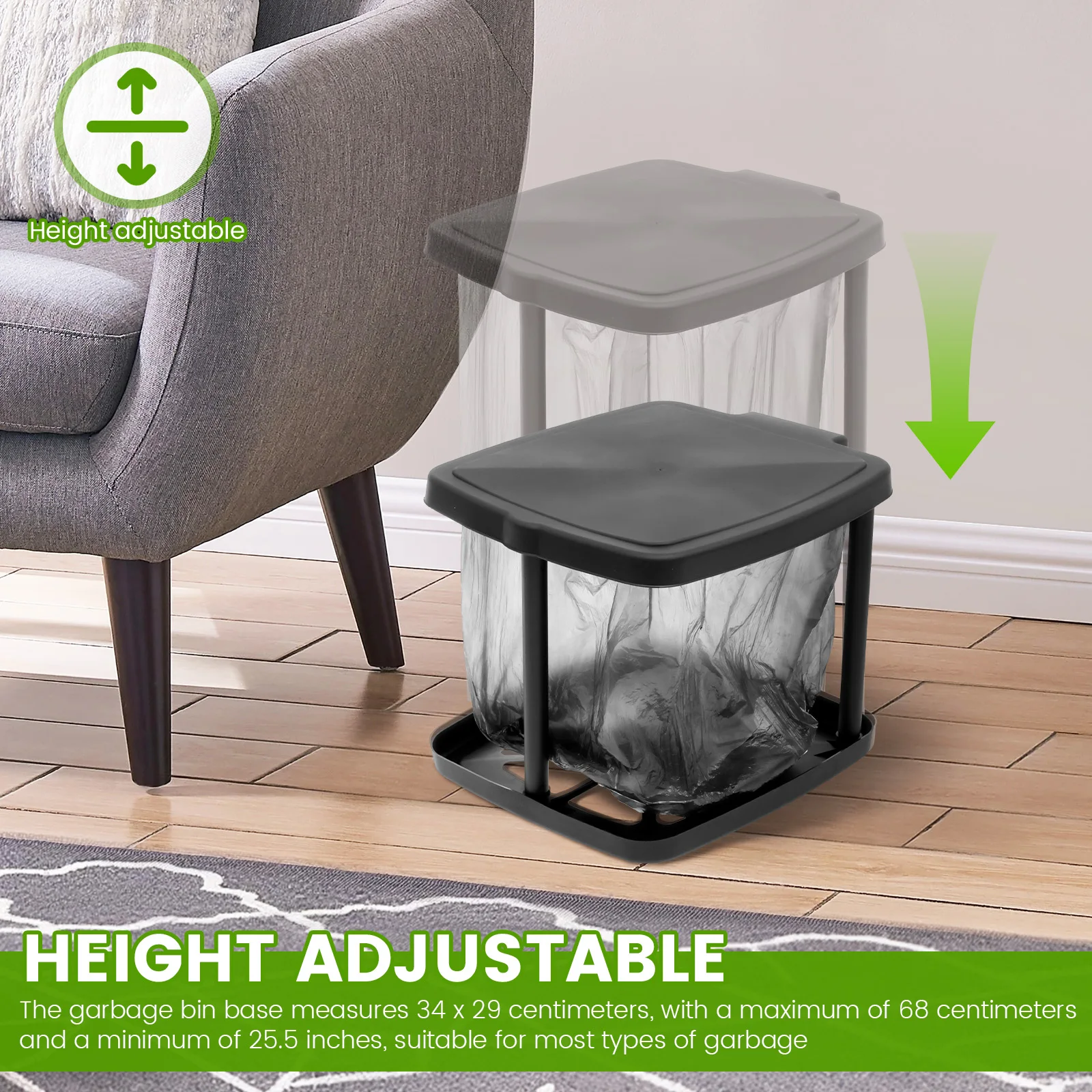 Portable Plastic Trash Can Fol - Outdoor Camping Bin incelemesi ve fiyatı
