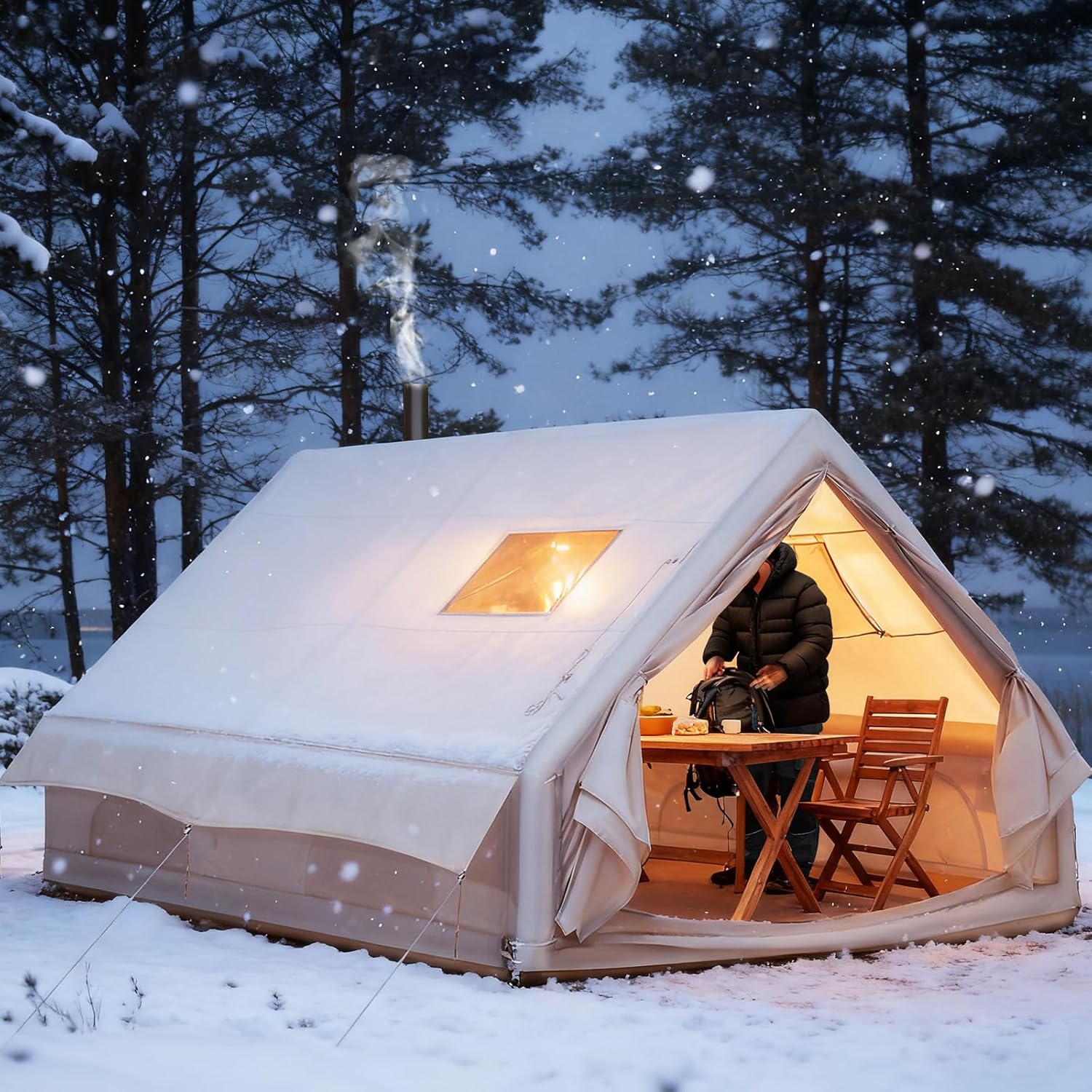 6-8 Person Inflatable Camping  - Outdoor Camping Tent Waterproof incelemesi ve fiyatı