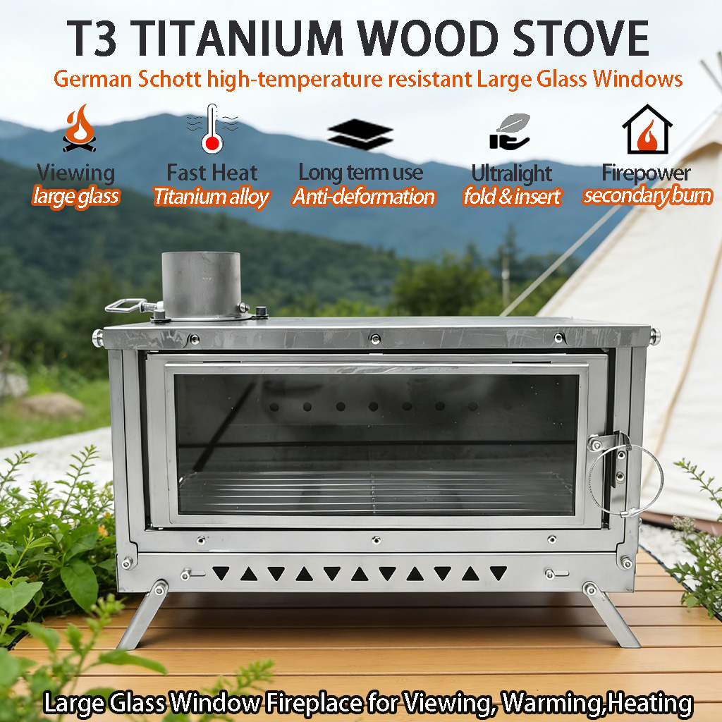 DANCHEL OUTDOOR T3 Titanium Al - Outdoor Camping Wood Burning Stove incelemesi ve fiyatı