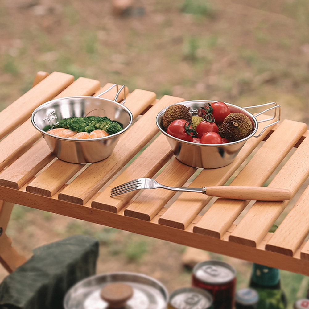 2Pcs Stainless Steel Camping B - Outdoor Camping Food incelemesi ve fiyatı