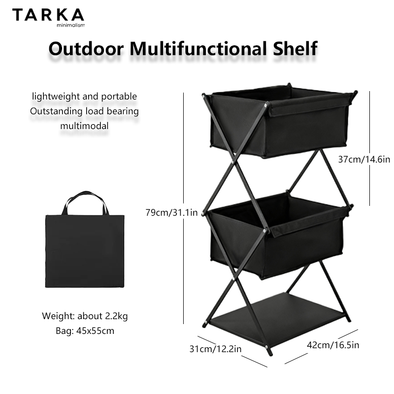 TARKA Camping New Storage Rack - Outdoor Camping Folding Storage Box incelemesi ve fiyatı