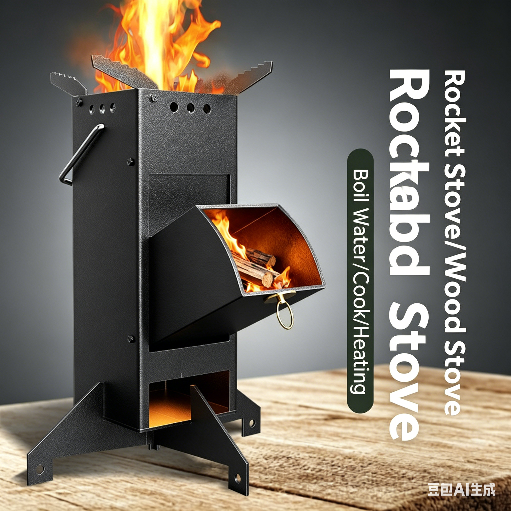 Portable Rocket Stove, Thick M - Outdoor Camping Wood Burning Stove incelemesi ve fiyatı