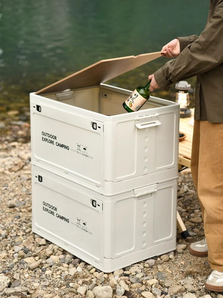 Outdoor Storage Box with Woode - Outdoor Camping Folding Storage Box incelemesi ve fiyatı
