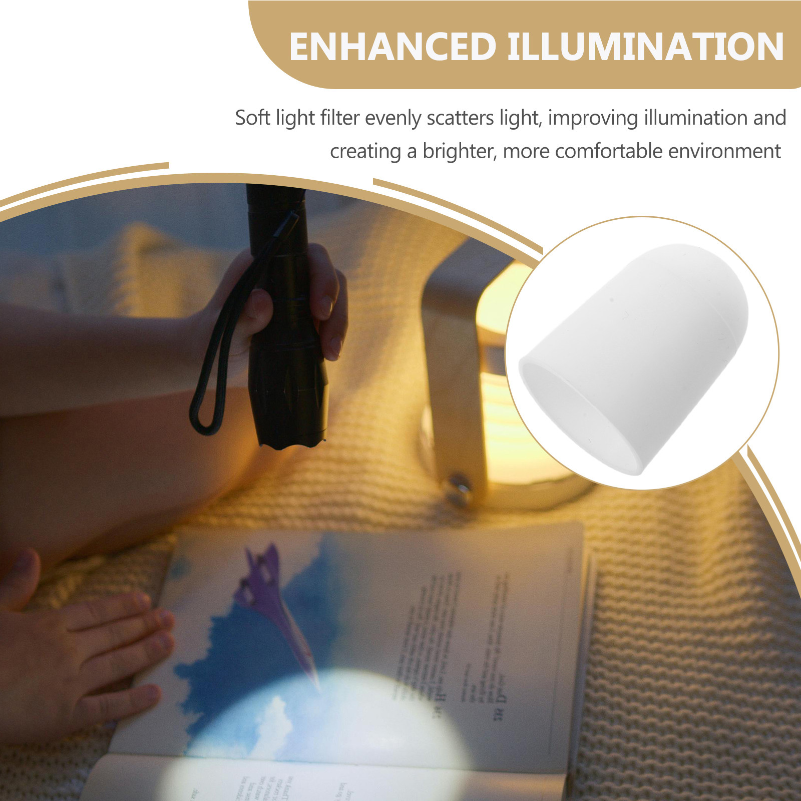 4Pcs Silicone Flashlight Diffu - Outdoor Indoor Camping incelemesi ve fiyatı