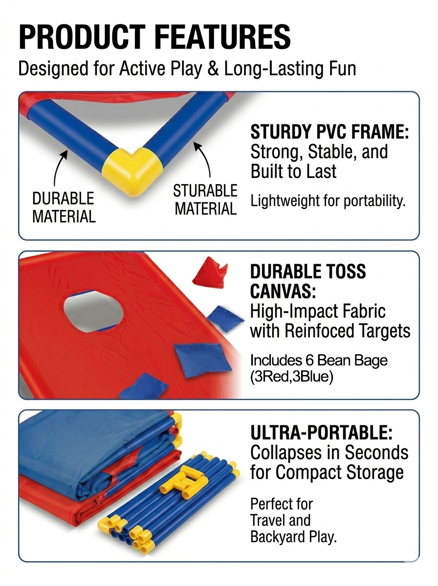 Portable Bean Bag Toss Game-In - Outdoor Camping Games incelemesi ve fiyatı