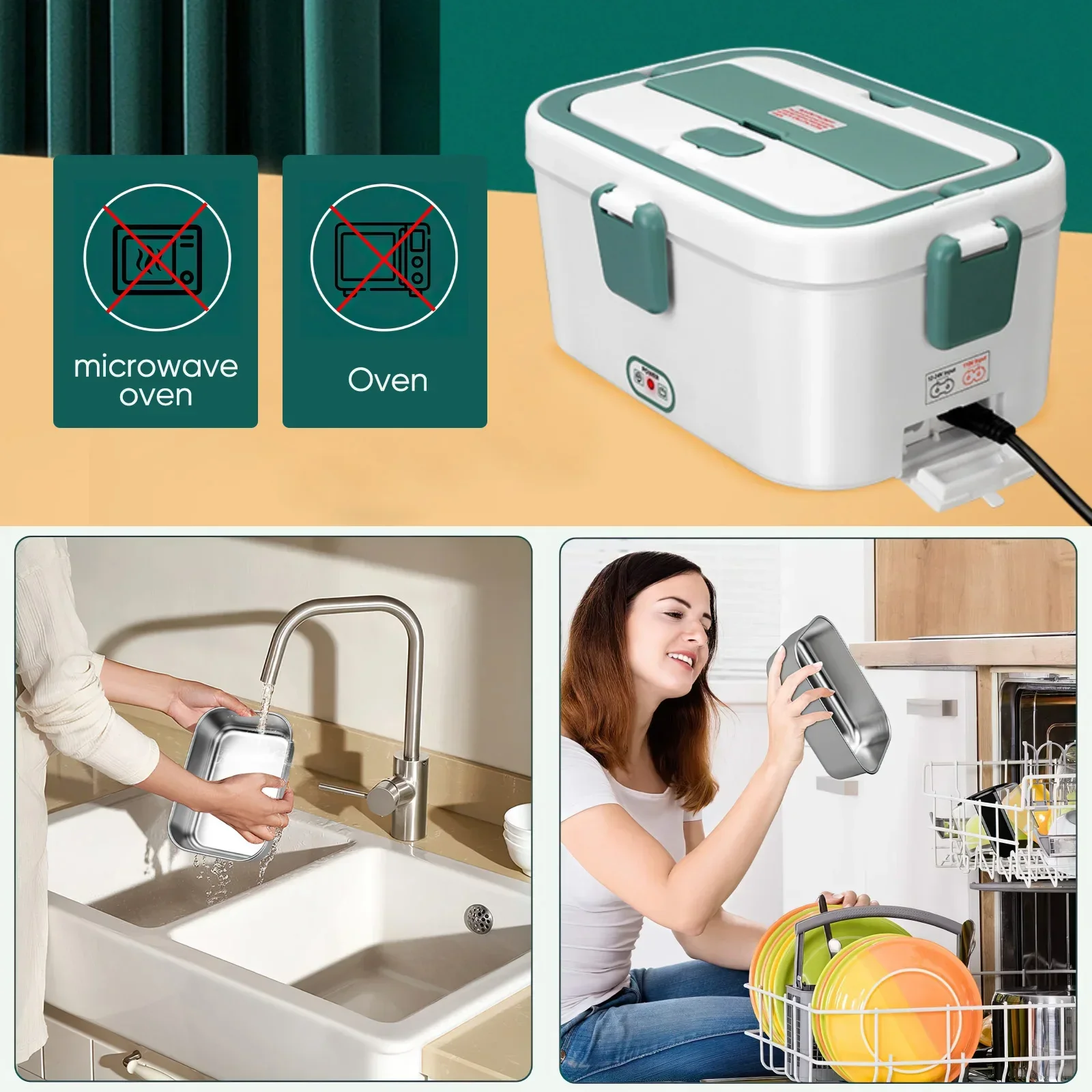 Electric Lunch Box Food Warmer - Outdoor Camping Food incelemesi ve fiyatı