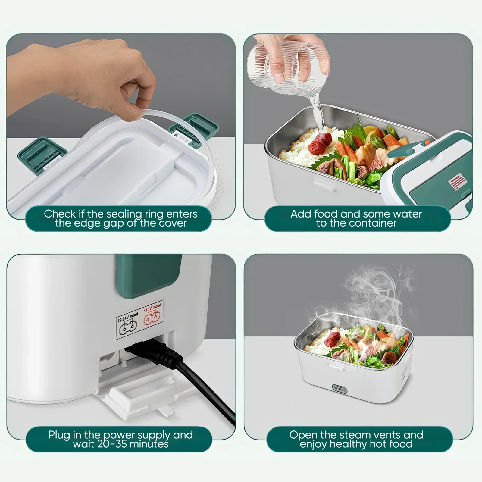 Electric Lunch Box Food Warmer - Outdoor Camping Food incelemesi ve fiyatı