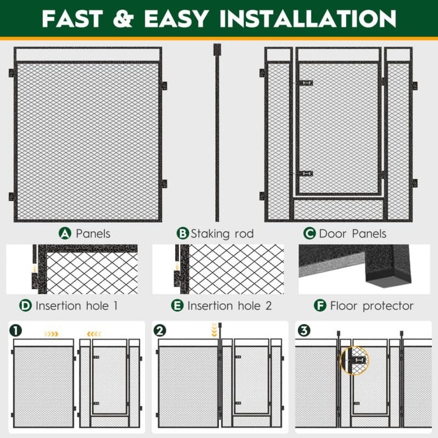 Dog Playpen with Safety Mesh,  - Outdoor Camping Dog Kennel incelemesi ve fiyatı