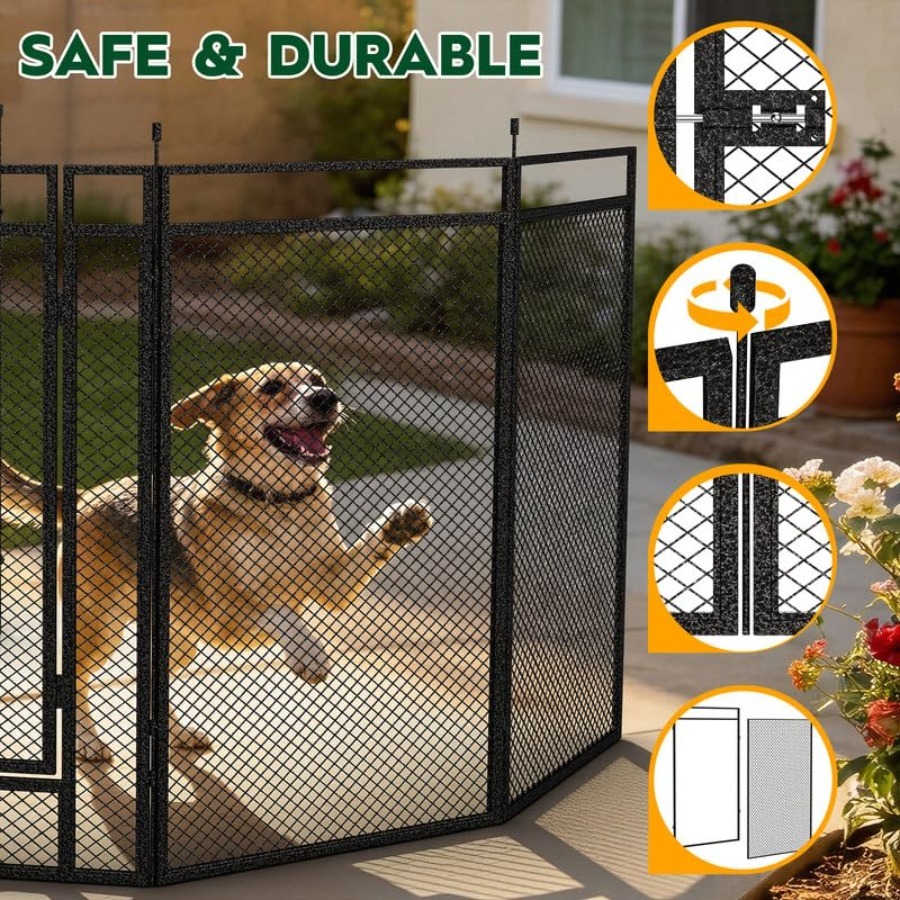 Dog Playpen with Safety Mesh,  - Outdoor Camping Dog Kennel incelemesi ve fiyatı