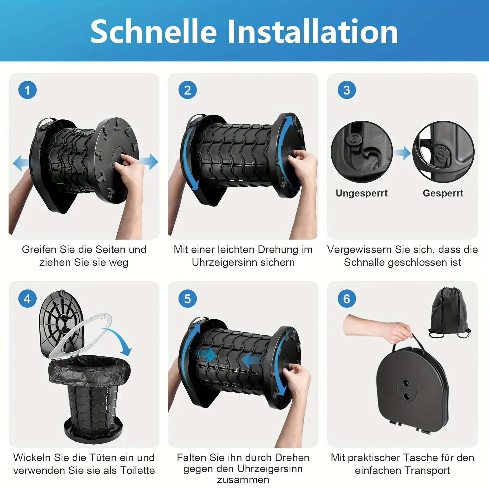 Camping Folding Toilet Portabl - Portable Camp Toilet incelemesi ve fiyatı