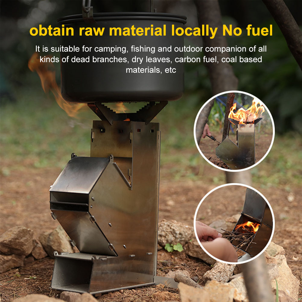 BBQ Rocket Stove Stainless Ste - Outdoor Camping Wood Burning Stove incelemesi ve fiyatı