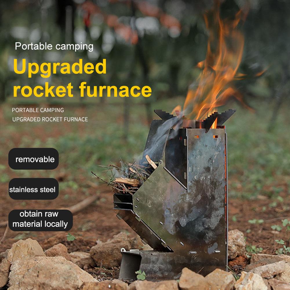BBQ Rocket Stove Stainless Ste - Outdoor Camping Wood Burning Stove incelemesi ve fiyatı