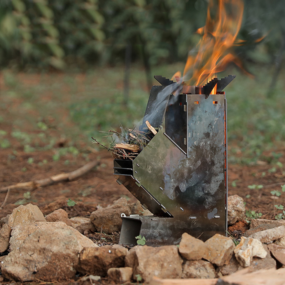 BBQ Rocket Stove Stainless Ste - Outdoor Camping Wood Burning Stove incelemesi ve fiyatı