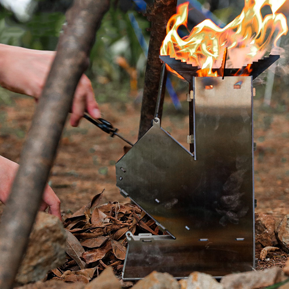 BBQ Rocket Stove Stainless Ste - Outdoor Camping Wood Burning Stove incelemesi ve fiyatı