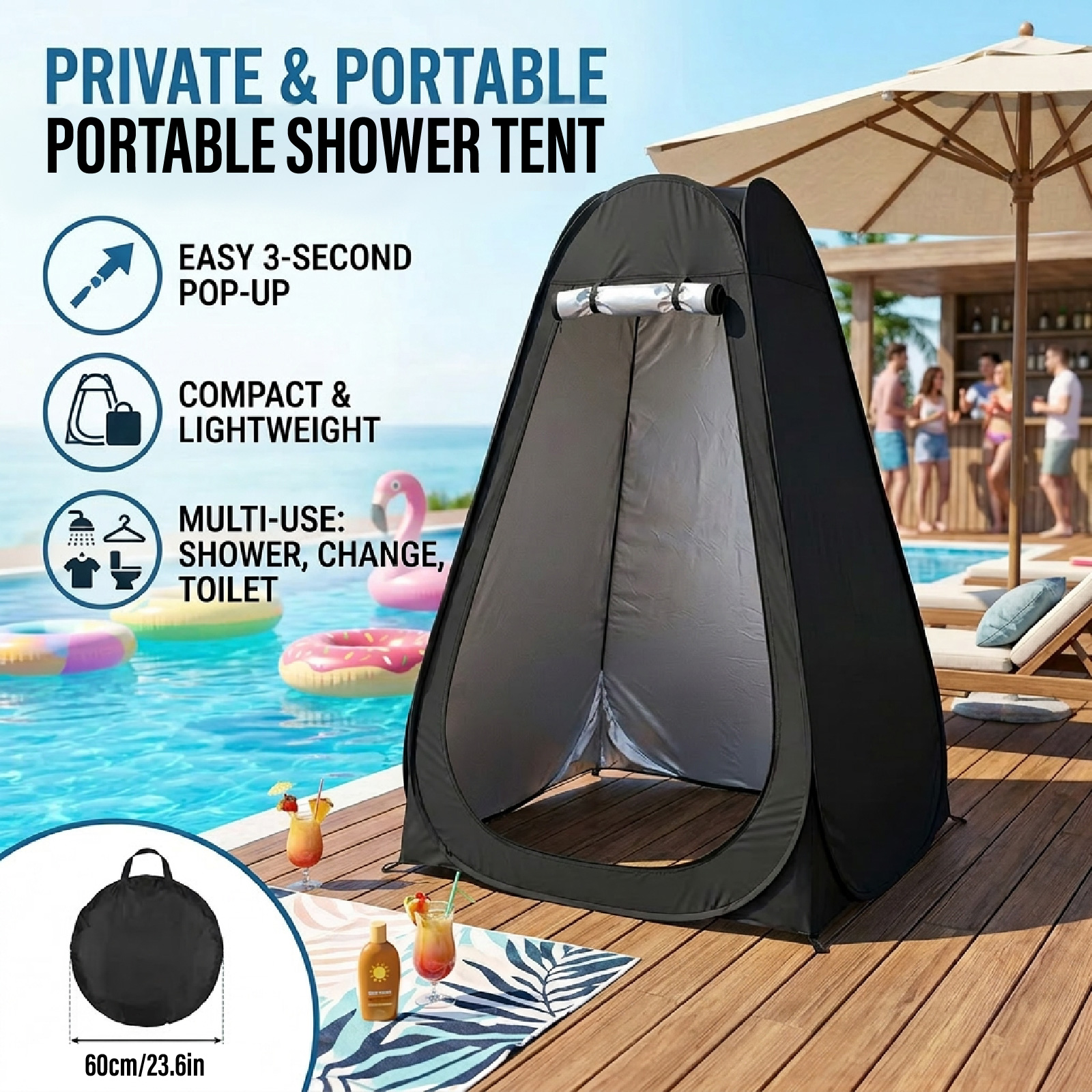 Portable Pop-Up Privacy Tent O - Outdoor Camping Tent Waterproof incelemesi ve fiyatı