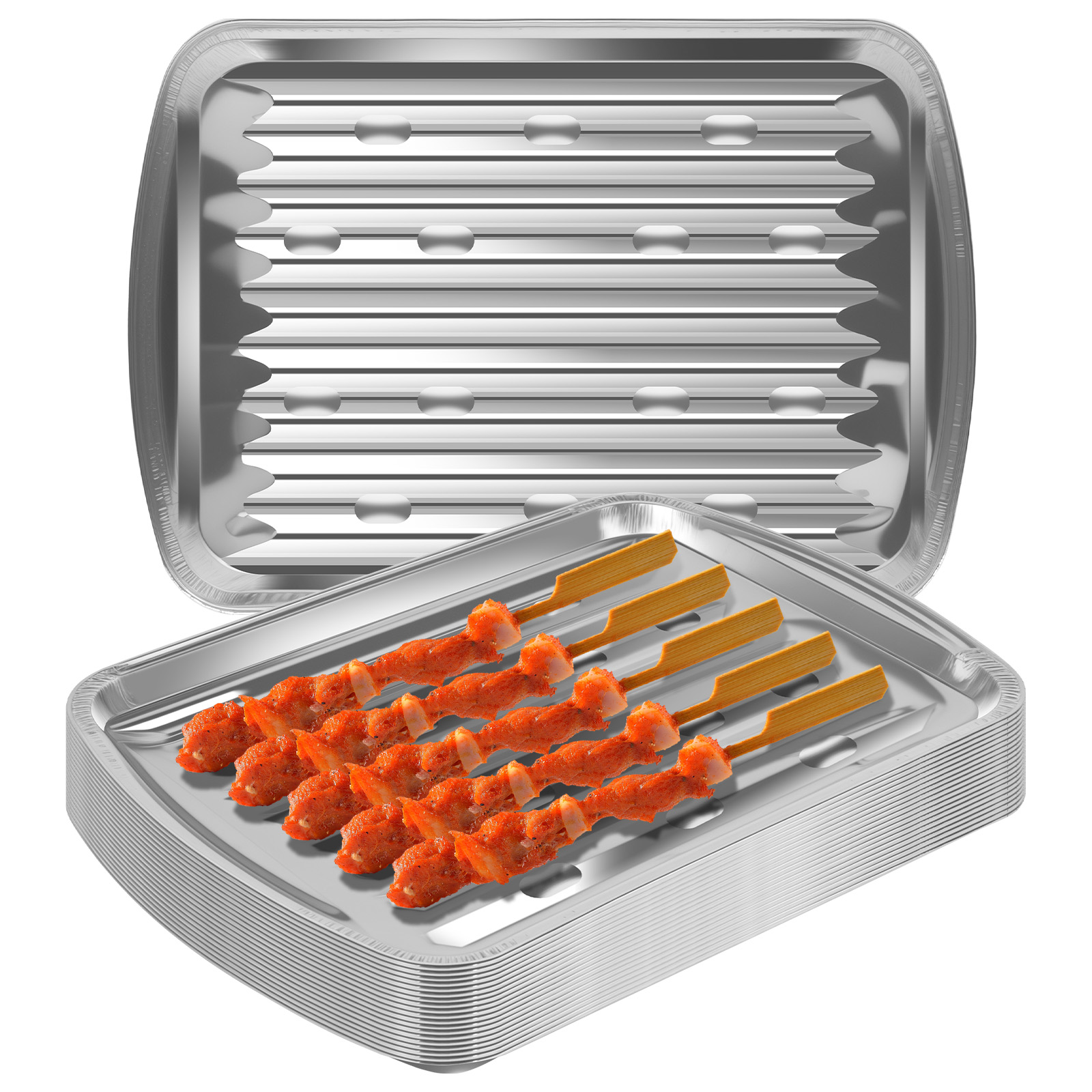 Aluminum Foil Trays Non-Stick  - Outdoor Camping Food incelemesi ve fiyatı