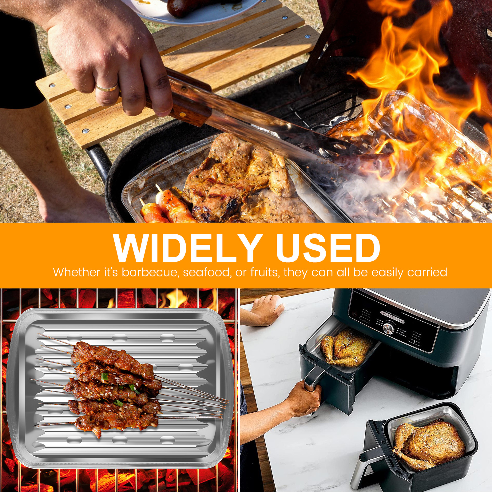 Aluminum Foil Trays Non-Stick  - Outdoor Camping Food incelemesi ve fiyatı