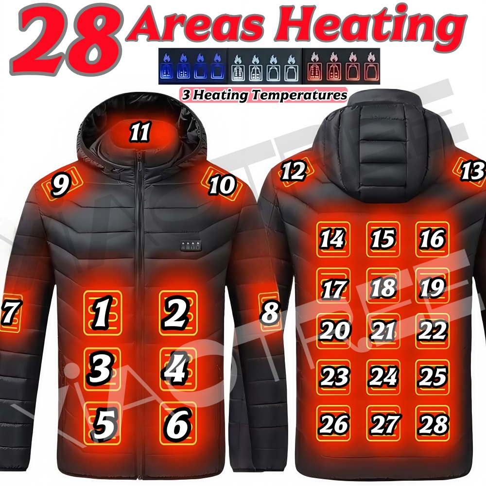 28 Areas Men Women's Heating J - Camping Outdoor Clothing incelemesi ve fiyatı