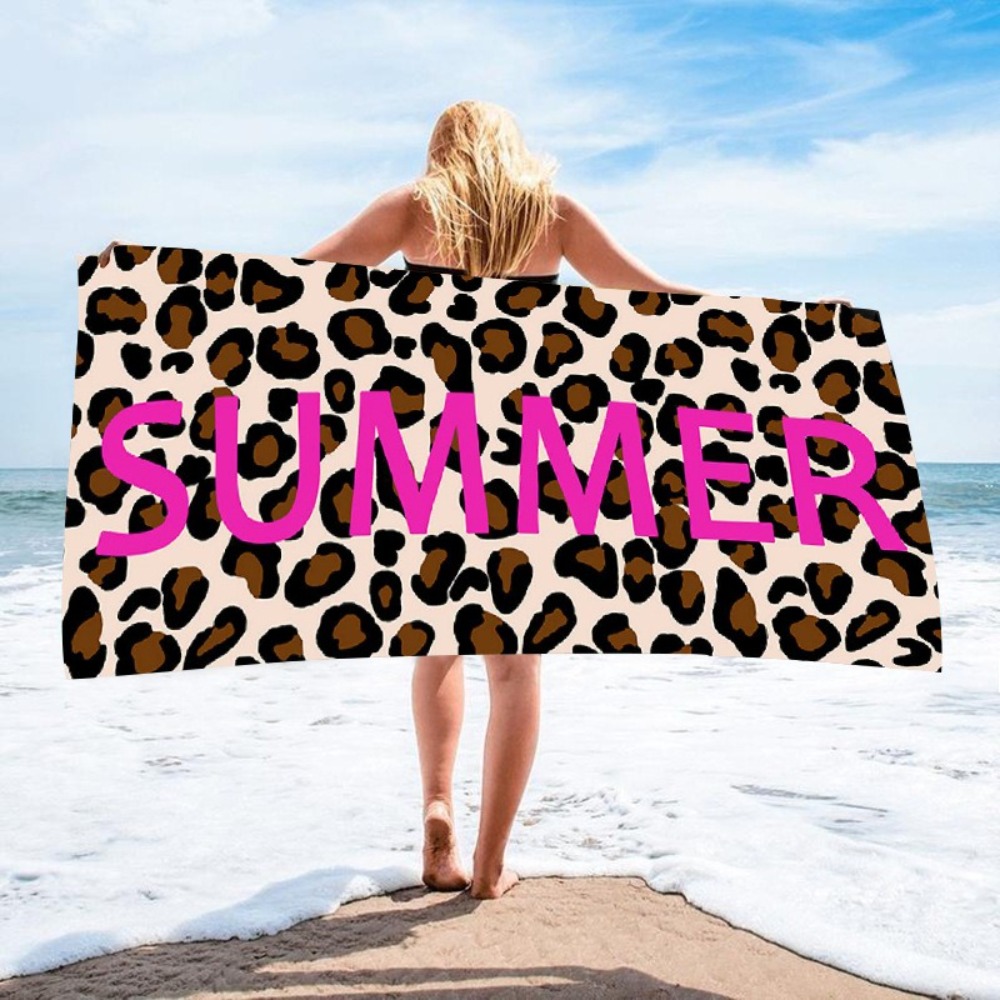 Leopard Print Bath Towel 70x14 - Outdoor Camping Blanket incelemesi ve fiyatı