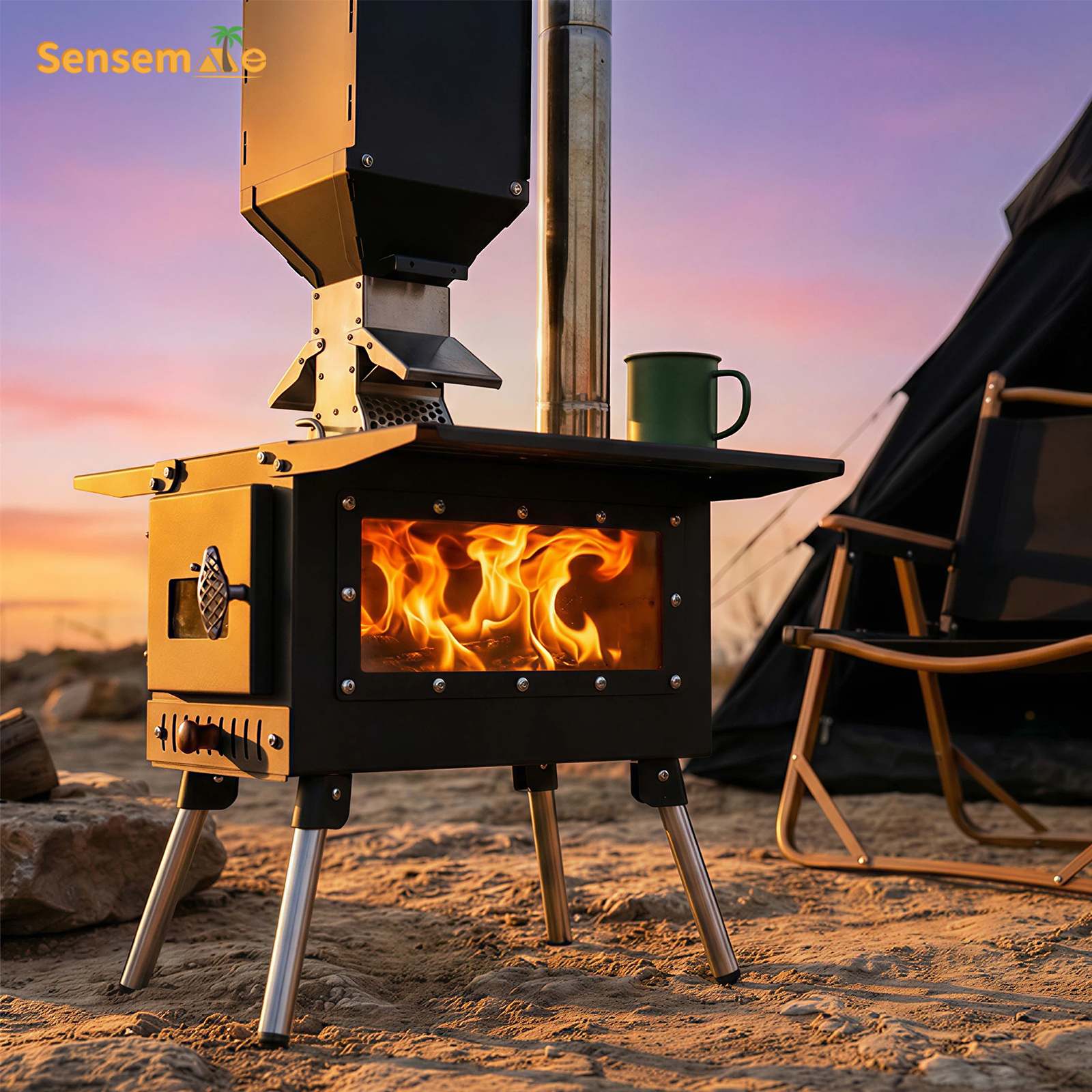 Pellet Stove Camping Stainless - Outdoor Camping Wood Burning Stove incelemesi ve fiyatı