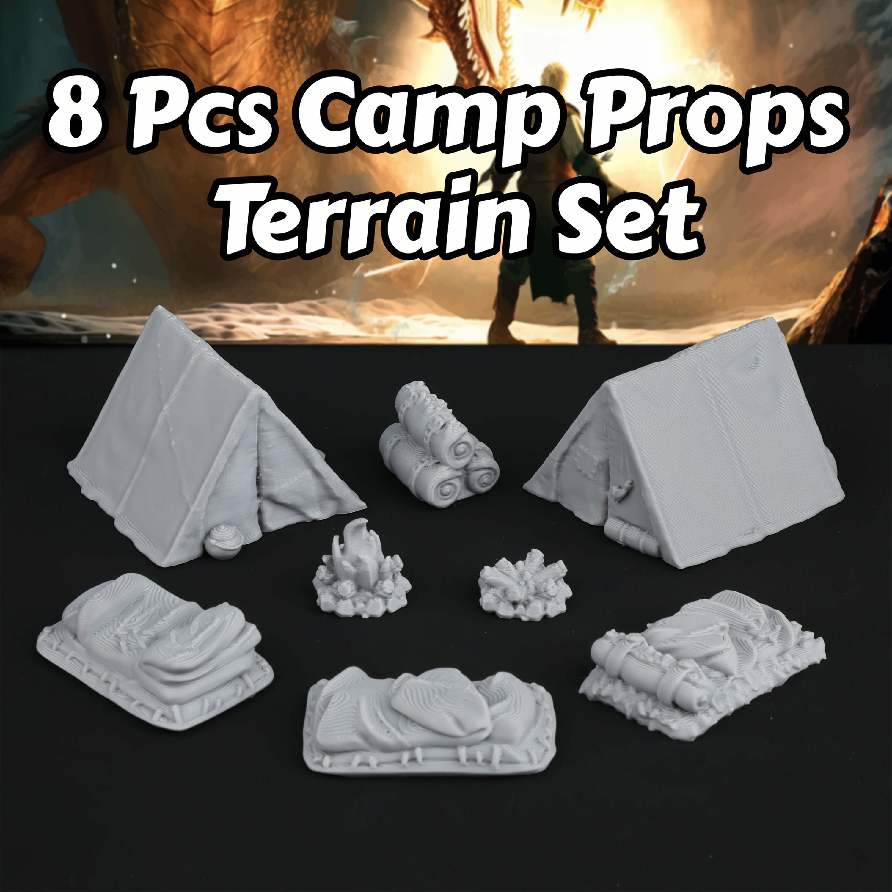 8pcs RPG Adventurer's Camp Min - Outdoor Camping Games incelemesi ve fiyatı