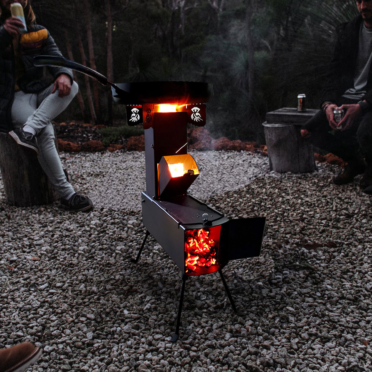 Collapsible Rocket Stove with  - Outdoor Camping Wood Burning Stove incelemesi ve fiyatı