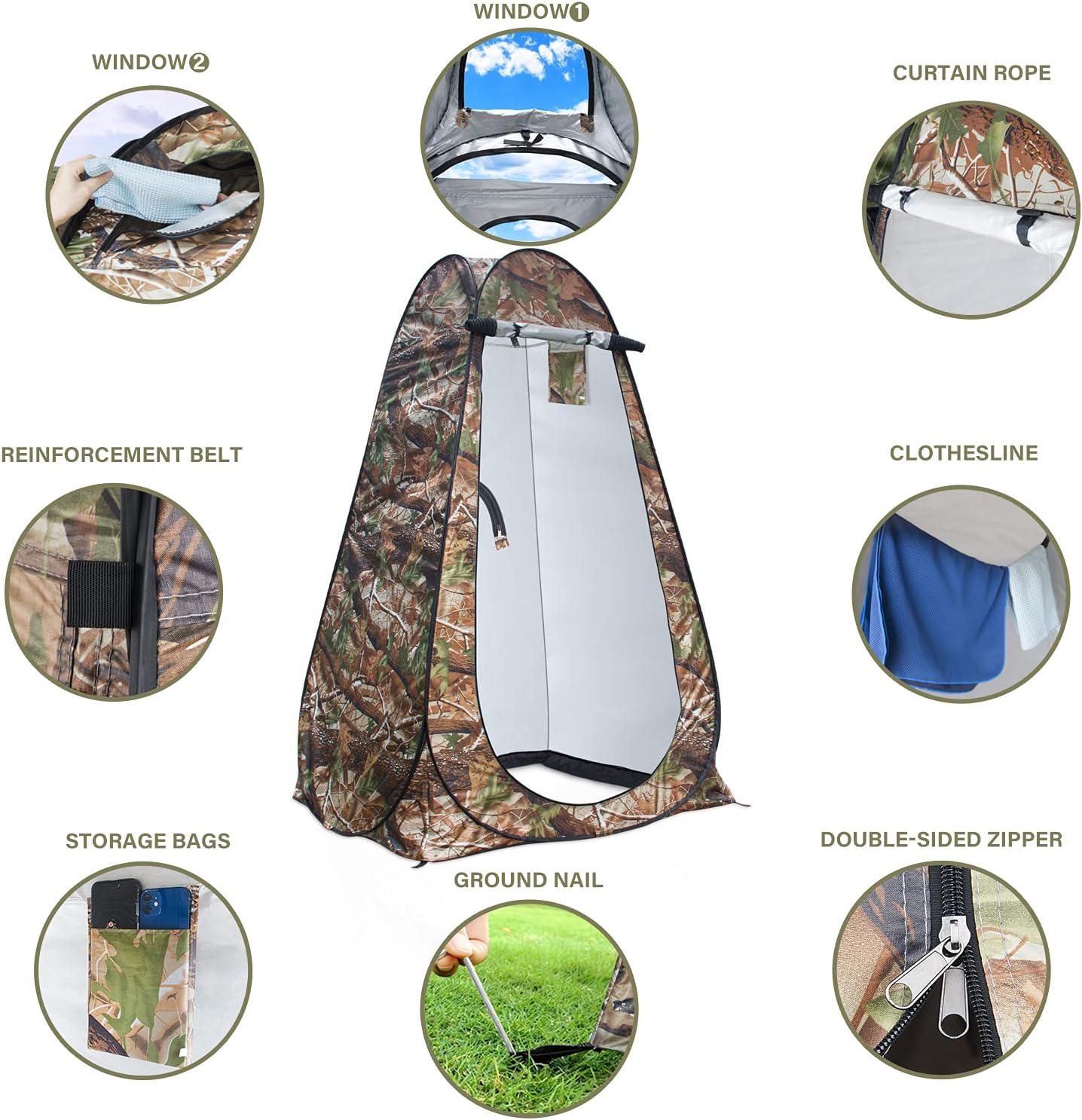 Pop Up Privacy Shower Tent - P - Outdoor Camping Tent Waterproof incelemesi ve fiyatı